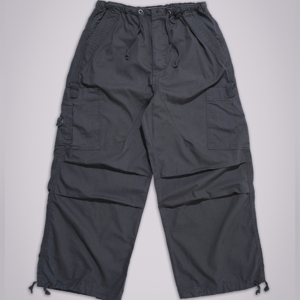 Jaded London Vintage Grey Parachute Cargo Pantsuit